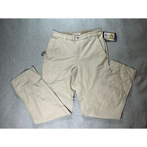 Columbia Hiking Pants Mens W30 L34 Khaki Zip Pockets Lander Utility Straight Leg